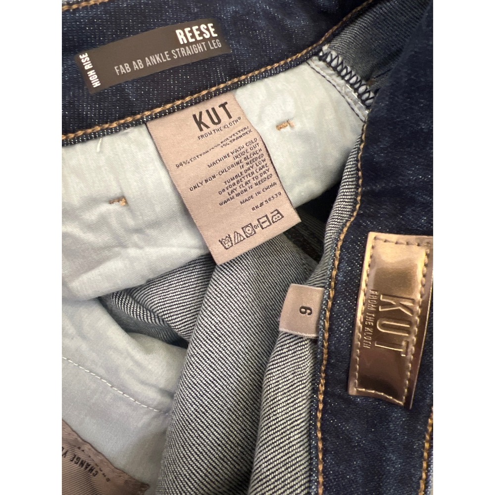 KUT from the Kloth Reese High Rise Fab Ankle Straight Leg Jeans Women's Size 6‎